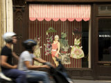 Motor Scooter Passing Shop Window at Nobilis Specialist Paint Store Photographic Print by Mark Avellino