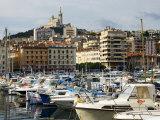 Basilique Notre Dame De La Garde from Vieux Port Photographie par Glenn Beanland