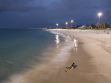 Illuminated City Beach in the Evening Photographic Print by Orien Harvey