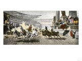 Chariot Race in the Circus Maximus of Ancient Rome reproduction procédé giclée