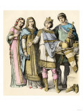Charlemagne, King of the Franks and His Royal Court During the Middle Ages Giclee Print