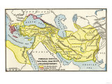 Map of the Persian Empire under Darius I, with Principal Satrapies, About 500 Bc Giclee Print
