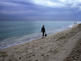 Quiet Stroll on South Beach in Miami Photographic Print by Christina Lease