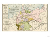 Map of the German Empire before World War I, c.1912 Giclee Print