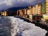 Buildings Along the Camogli Foreshore Lámina fotográfica por Damien Simonis