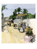 Jamaicans Bringing their Produce to Market, c.1890 Reproduction procédé giclée