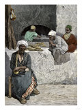 Arab Bakers at their Bread Oven in Cairo, Egypt, 1880s Giclee Print