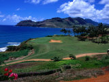 Golf Course Overlooking the Picturesque Hanamaulu Bay Photographic Print by Christina Lease