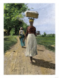Jamaica Woman on Her Way to Market, 1890s Lámina giclée