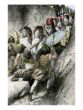 Greeks under Leonidas Holding Off the Persian Invasion at Thermopylae, 480 Bc Giclee Print
