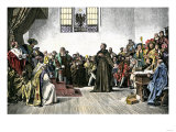 Martin Luther Defending His Views at the Diet of Worms, 1521 Giclee Print