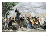 George Whitefield Preaching in Moorfields, London, 1742 Giclee Print