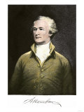 Alexander Hamilton, with His Autograph Giclee Print