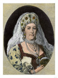 Catherine the Great in Russian Attire, 1700s Lámina giclée Catherine the Great in Russian Attire, 1700s Lámina giclée
