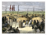 Mandan Village around a Sacred Ark, or Big Canoe Cylinder Giclee Print