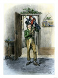 Tiny Tim Carried in Celebration, from Dickens' a Christmas Carol reproduction procédé giclée