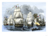 US Navy Squadron Commanded by Matthew Perry Sailing for Japan, 1852, including USS Susquehannah Wydruk giclee