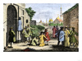 Cutting Off the Long Robes of the Russian Boyars by Order of Peter I Lámina giclée Cutting Off the Long Robes of the Russian Boyars by Order of Peter I Lámina giclée