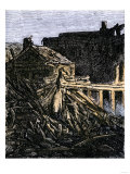 Destruction from the New Madrid, Missouri, Earthquake of 1811 in the Mississippi Valley, Giclee Print