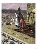 King Nebuchadnezzar Ii Overlooking the City of Babylon, 7th Century Bc Giclee Print