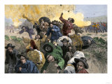Massacre of Chinese Immigrants at Rock Springs, Wyoming, 1885 Giclee Print