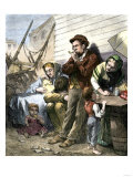 Irish Immigrant Family on a Summer Evening in the Shantytown at the Five Points, New York City Giclee Print
