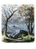 The Mayflower Anchored in Plymouth Bay Giclee Print