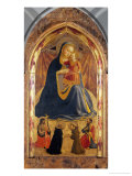 Madonna and Child with Saints John the Baptist, Dominic, Francis and Paul Reproduction procédé giclée par Angelico & Strozzi 