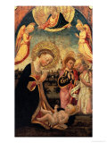 Virgin in Adoration with Saints James and the Young Saint John the Baptist Giclee Print by Neri Di Bicci