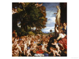 Offerings to Venus Lámina giclée por Titian (Tiziano Vecelli)