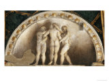 Lunette with the Three Graces reproduction procédé giclée par Correggio 