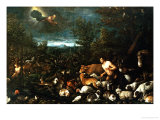Adam and the Animals Giclée-tryk af Jacopo Bassano Adam and the Animals Giclée-tryk af Jacopo Bassano