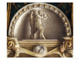 Lunette with Pan reproduction procédé giclée par Correggio 