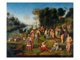 Allegory of the Court of Isabella D'Este reproduction procédé giclée par Lorenzo Costa
