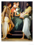 Madonna Enthroned and Saints John the Baptist and John the Evangelist Giclee Print by Rosso Fiorentino (Battista di Jacopo) 