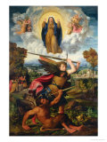 Saint Michael with the Devil and Our Lady of the Assumption Between Angels Wydruk giclee autor Dosso Dossi Saint Michael with the Devil and Our Lady of the Assumption Between Angels Wydruk giclee autor Dosso Dossi