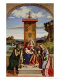 Madonna and Child Between Saints John the Baptist and Mary Magdalene Giclee Print by Giovanni Battista Cima Da Conegliano