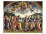 Lunette with Sibyls and Prophets reproduction procédé giclée par Pietro Perugino