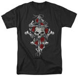 Lethal Threat - Rose Skull Dagger T-Shirt