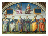 Lunette with Power and Justice Giclee Print by Pietro Perugino