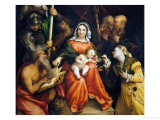 Sacra Conversazione reproduction procédé giclée par Lorenzo Lotto