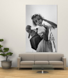 Austrian Girl and Her Doll Wall Mural by Nat Farbman