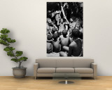Chief Acts Out a Story to Bushman Children, Southern Kalahari Desert in Central Southern Africa Wall Mural by Nat Farbman
