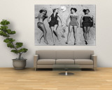 Models Sunbathing, Wearing Latest Beach Fashions Wall Mural by Nina Leen