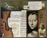 Homage to Js Bach Framed Canvas Print by Gerry Charm