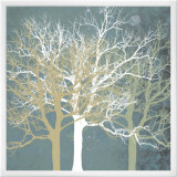 Tranquil Trees Framed Canvas Print by Erin Clark