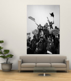 Antiwar Demonstrators Protesting US Involvement in Vietnam War Outside Dem. National Convention Wall Mural by Charles H. Phillips