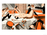 Le Sourire, Erotica Drunks Orgies Champagne Party Magazine, France, 1920 Posters