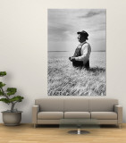 Farmer Posing in His Wheat Field Wall Mural by Ed Clark