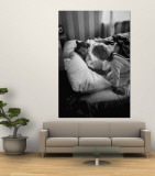 Young Mother Being Awakened by One of Her Sons Wall Mural by Mark Kauffman